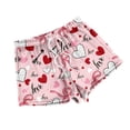 thumbnail image 1 of Womens Pajama Shorts Heart Print Flannel Bottoms Drawstring Waist Lounge Casual Comfy Spring Sleep Shorts 2025 XL Polyester, 1 of 3
