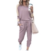ECOCLEAN HOME APPLIANCES Womens Pajamas Set 2 Piece Sweatsuits Crewneck Tops
