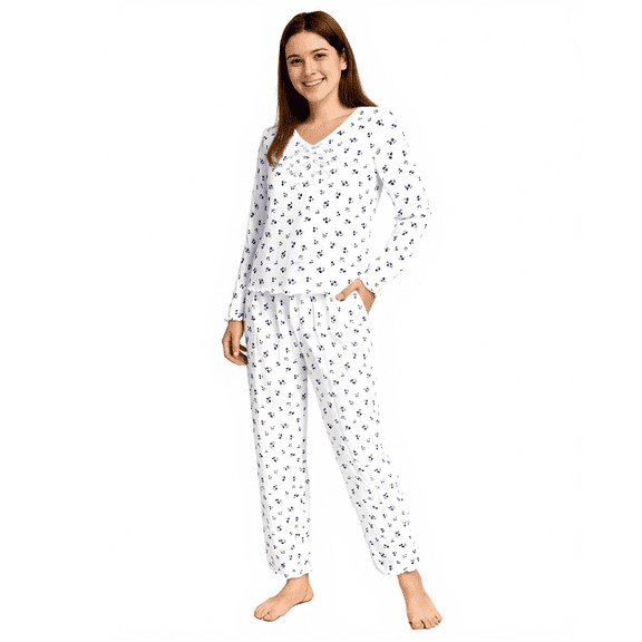 Womens Pajamas Set Cute Pjs Y2k Lounge Outfit Long Sleeve Sweet Sleepweasr set