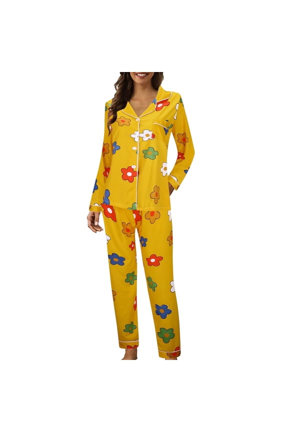 Womens Pajamas Set,Lounge Sets for Women Pants and Top Long Sleeve Women's Velour Notch Collar 2 Piece Outfits Sleepwear Pjs Solid Lounge Sets for Women