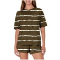 thumbnail image 1 of Womens Pajamas Set Short Sleeve Pajama Button Down Round Neck Short Sleeves Pj Sets Soft Loungewear Shirt and Boxer Pant, 1 of 5