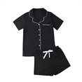 thumbnail image 1 of Womens Pajamas Summer Polka Dot Short Sleeve Shirt Button Sleepwear PJ Set 2 Piece, 1 of 3