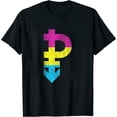 thumbnail image 1 of Womens Pansexual Symbol LGBT Pride T-Shirt White X-Large, 1 of 5