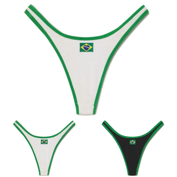 Womens Panties Brazilian Embroidery Comfortable Low Rise Bikini Panties Daily Beach Shorts Underwear Women White S
