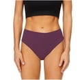 thumbnail image 1 of Womens Panties Cotton New High Waisted Cotton Plus Size Underwear for Women Seamless Panties Bikini No Show Panties Purple 3XL, 1 of 5