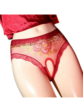 Crotchless Panties for Women Lace Underpants Open Crotch Panties Low Waist  Briefs Underwear