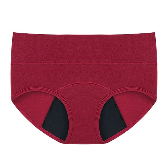 Womens Panties High Waist Leakproof Plus Size Leak Proof Menstrual Women Underwear Briefs 3-Pack