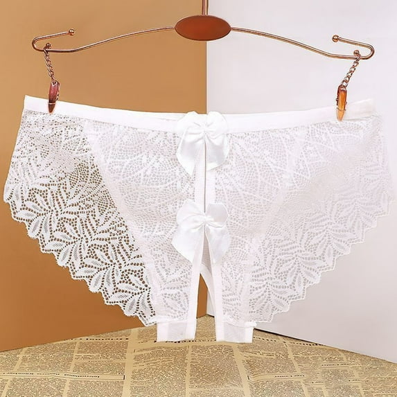Womens Panties Low Rise Lace Panties Sexy Mesh Panties Crotchless Panty Breathable Thongs for Women