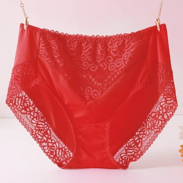 Womens Panties Microfiber Triangle Breathable High Waist Large Size Comfortable Elasticity Brief Moisture Cute Underwear
