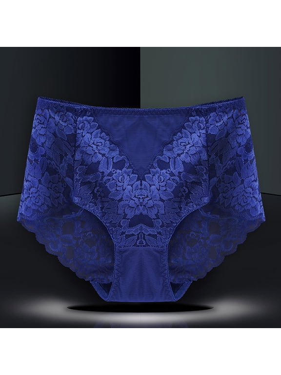 Womens Panties Seamless Floral Lace Mid High Waist Underwear High Stretch No Show Durable Edge Casual Everyday Outfit