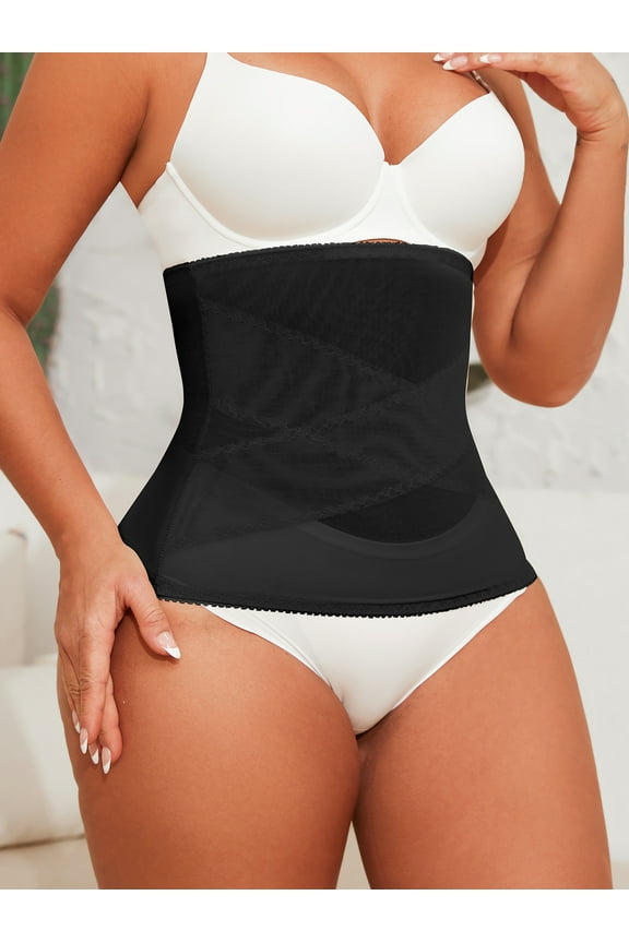 Womens Panties | Shapewear Shapewear Tummy Control Tulle Waist Shaper Shapewear Mesh Corset Tummy Tightening Ribs Waistline | 1 Piece Black