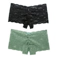 thumbnail image 1 of Womens Panties Small to Plus Size Open Peek-a-Boo Lace Boyshort Lingerie, 1 of 2