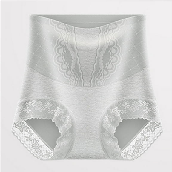 uublik Womens Panties Soft Underwear Super Stretchy Briefs Full Coverage Panties Lace Underwear Gray