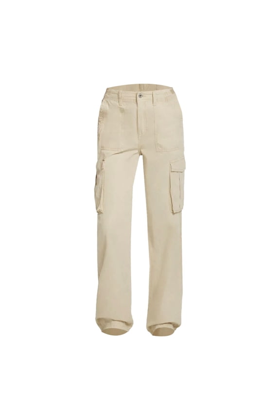 Womens Pants Adjustable Straight Fit Cargo Pants High Waist Baggy Hiking Pants With Pocket Wide Leg Parachute Pants