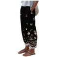 thumbnail image 1 of Womens Pants Breathable with Pockets High Waist Comfy Lightweight Black Womens Trousers L, 1 of 4