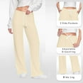 thumbnail image 1 of Womens Pants Casual Ladies Sweat Pants Women Solid Color Elastic Waist Casual Sweat Pants With Side Pockets Relaxed Drawstring Beige M, 1 of 6