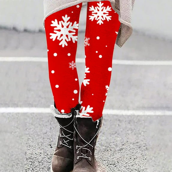 Womens Pants Christmas Printed Fitness Leggings Yoga Casual Pants Leggings,Pants for Women Plus Size Multicolor XL