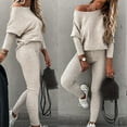 thumbnail image 1 of Womens Pants Women's Early Autumn Fashion Casual Loose O Neck Long Sleeve Solid Suit, 1 of 6