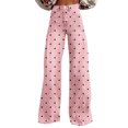 thumbnail image 1 of Womens Pants Dressy Casual, Comdrip Ladies' Small Fresh Casual Wide Leg Pants with Pockets Women Work Pants Pink XL, 1 of 8