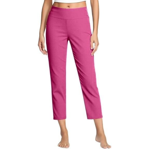 Womens Pants Dressy Casual Jeggings & Capris Pants Y2K High Waist Stretchy Skinny Straight Leg Yoga Cropped Slacks