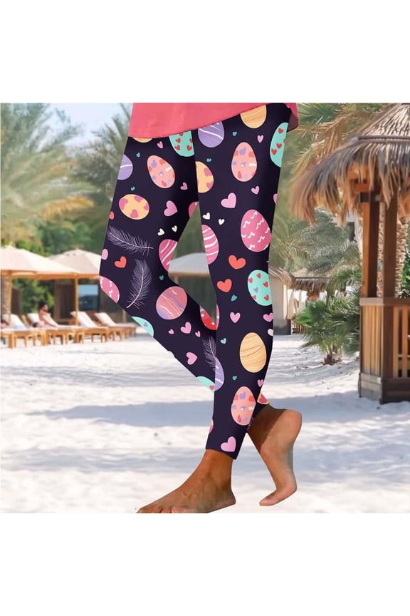 Womens Pants Easter Print Casual Tight Yoga Pants Leisure Leggings