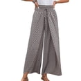 thumbnail image 1 of Womens Pants Elastic Waist Floral Palazzo Pants for Women Casual Lounge Wide Leg Pants Woman Grey L, 1 of 9