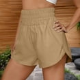 thumbnail image 1 of Womens Pants Elastic Waist High Waisted Wide Shorts Pants Casual Summer Pant, 1 of 6