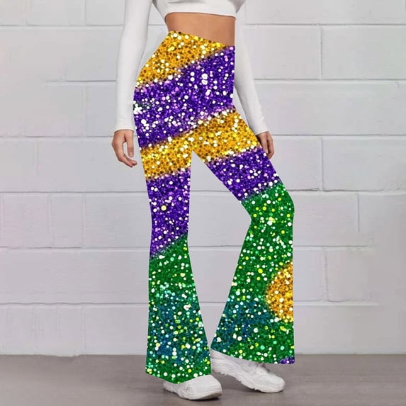 Womens Pants Flared Pants Solid Color Tight Fitting Hip Shaping Yoga Pants