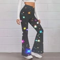 thumbnail image 1 of Womens Pants Flared Pants Solid Color Tight Fitting Hip Shaping Yoga Pants, 1 of 5
