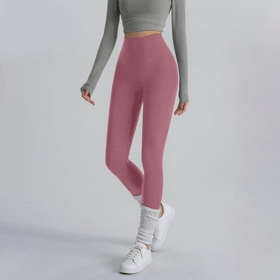 Womens Pants High Waist Solid Color Loose Tight Waist Tight Yoga Full Length Pants