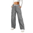 thumbnail image 1 of Womens Pants Leopard Print Elastic Waist Drawstring Wide Leg Cargo Pants With Multi Pockets Casual Loose Fit Athletic Lounge Pants For Daily Streetwear, 1 of 4