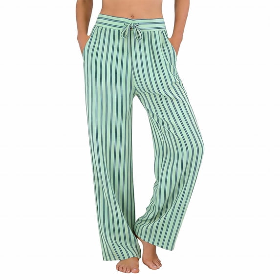 Womens Pants Linen Pants Women Summer Wide Leg Pants Elastic Waist Pants High Waisted Pants Casual Beach Trousers