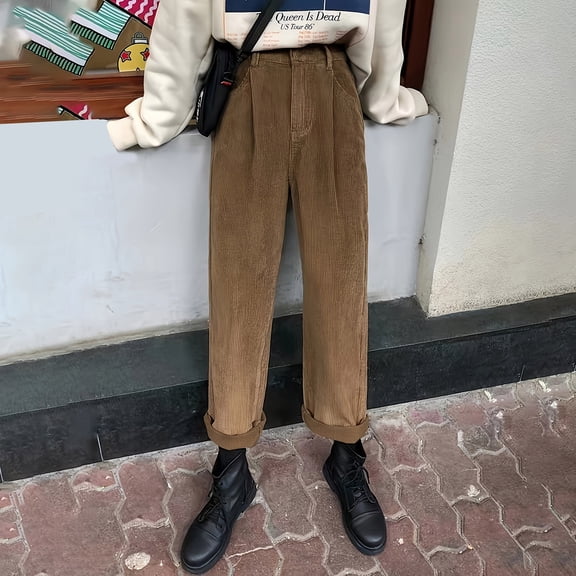 Womens Pants Pants for Women Casual Brown Work Pants for Women Comfy Work Pants Wide Leg Womens Pants Fall Pants for Women 2025