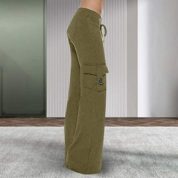 Womens Pants Pants for Women Casual Green Womens Pants Loose Yoga Pants for Women Wide Leg Trousers Women Summer Pants