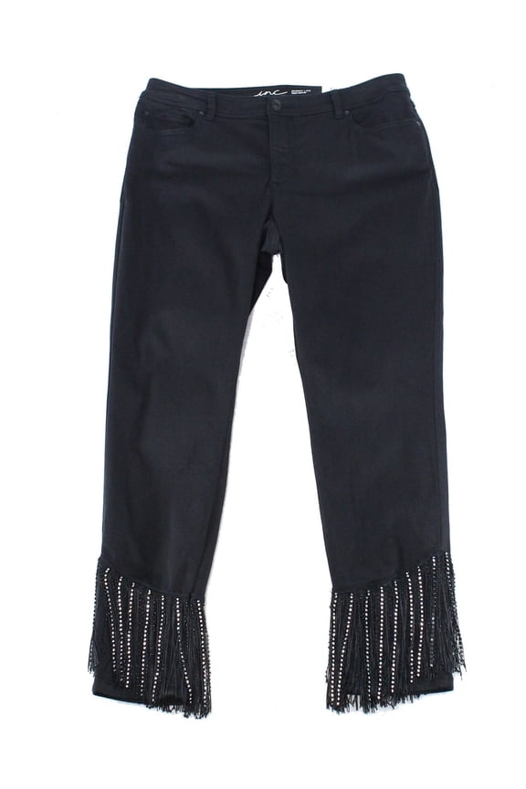 Womens Pants Plus Embellished Fringe Skinny Stretch 20W