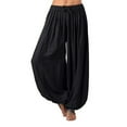 thumbnail image 1 of Womens Pants Plus Size Solid Color Casual Loose Harem Yoga Trousers Holiday Wear, 1 of 5