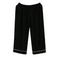 thumbnail image 1 of Womens Pants Soft Pajama Pants Sleep Bottoms Drawstring Sleepwear with Pockets Black Loose Pants for Women XXXL, 1 of 5