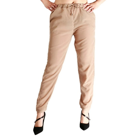 Womens Pants Solid Color High Waist Stretch Pants Casual Sports Commuting Simple Trousers Lace Up Daily Sports Workout Sweatpants