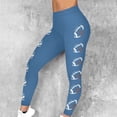 thumbnail image 1 of Womens Pants Sports Fitness Pants Solid Color Leggings Casual Tight Fitting Yoga Pants Stretch Pants,Pants for Women Plus Size Blue XXL, 1 of 6