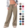 thumbnail image 1 of Womens Pants Zeliretfy Sweatpants for Women Baggy Casual Drawstring Sweat Pants Baggy Sweatpants,Elastic Waist,Comfort Sweats,Casual Outfits,Classic 2 Pockets,Streetwear Clothes, 1 of 7