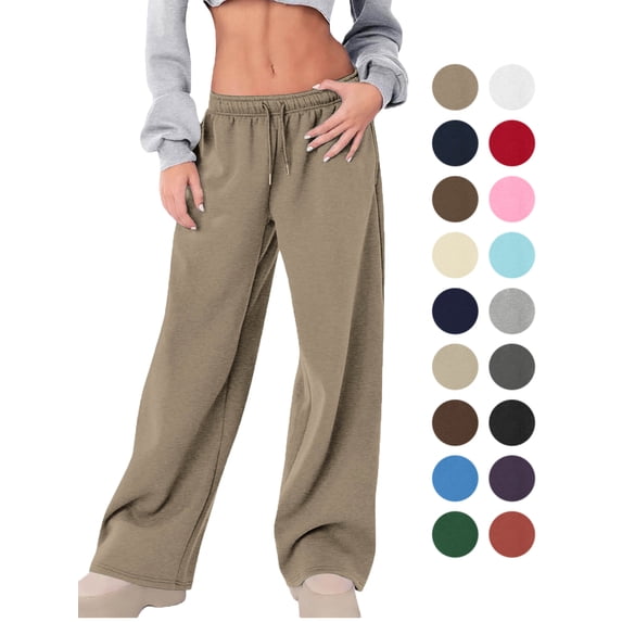Womens Pants Zeliretfy Sweatpants for Women Baggy Casual Drawstring Sweat Pants Baggy Sweatpants,Elastic Waist,Comfort Sweats,Casual Outfits,Classic 2 Pockets,Streetwear Clothes