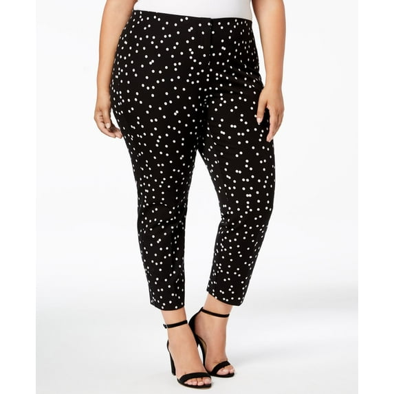 Alfani Plus Size Printed Skinny Pants Pop Dot 18W