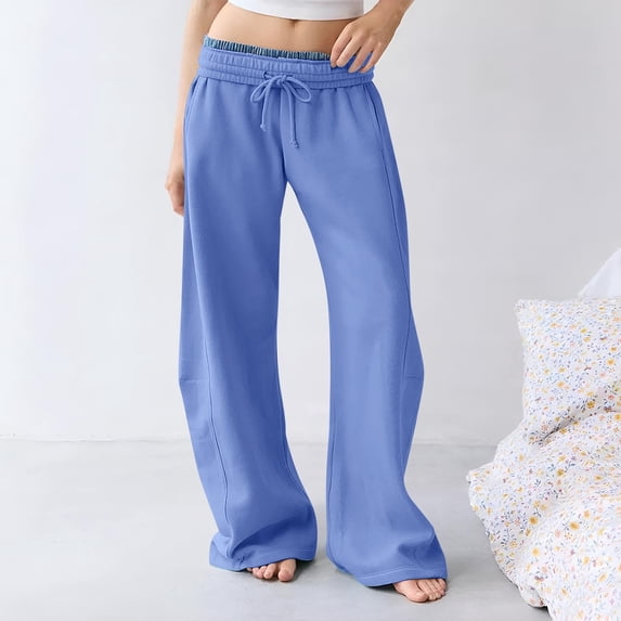Womens Pants Wide Leg Sweatpants Interior Baggy Sweatpants Sweatpant Casual Barrel Sweatpant