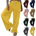 thumbnail image 1 of Womens Pants Wide Leg Tall Long legs Sweatpants Baggy Drawstring Low Rise Lounge Pants Full Joggers with Pockets Pants for Women, 1 of 9