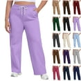thumbnail image 1 of Womens Pants Wide Leg Tall Long legs Sweatpants Baggy Drawstring Low Rise Lounge Pants Full Joggers with Pockets Pants for Women, 1 of 7