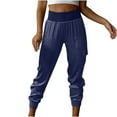 thumbnail image 1 of Womens Pants Womans Loose Pocket Elastic Waist Casual Pants, 1 of 7