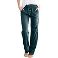 thumbnail image 1 of Womens Pants Women'S Casual Solid Cotton And With Pocket Long Travel pants, 1 of 5