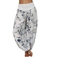 thumbnail image 1 of Womens Pants Women's Hippie High Waist Loose Casual Wide Leg Plus Size Women's Trousers Harem Pants, 1 of 4