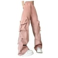 thumbnail image 1 of Womens Pants Women's Pants Casual Red Pants for Women Lounge Pants Wide Leg Elastic Waist Pants for Women with Pockets Womens Summer Pants, 1 of 9