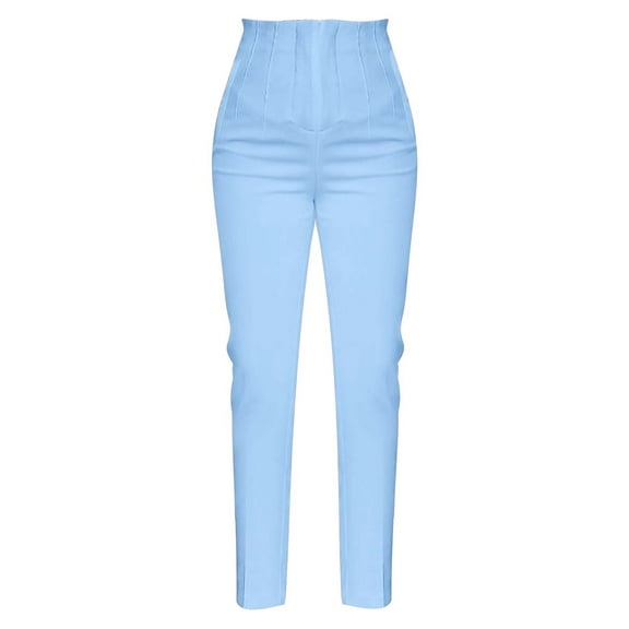 Womens Pants Women's Plus Size High Waisted Stretch Work Casual Business Straight Trouser With Pocket Travel pants